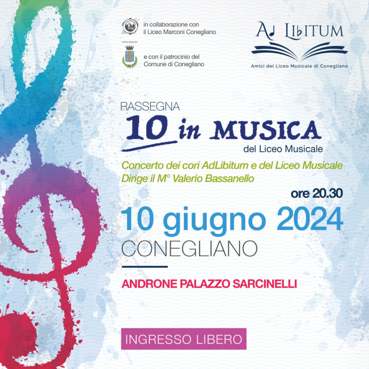 concerto coro ad libitum 10 giugno 2024 - palazzo SARCINELLI Conegliano